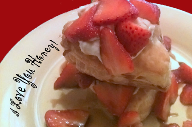 Strawberry Tart with a Heart (and some raw honey!)